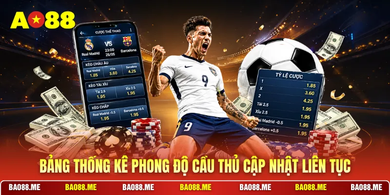 Bảng thống kê phong độ cầu thủ cập nhật liên tục