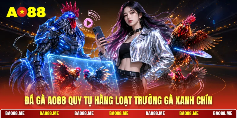 Đá gà AO88 quy tụ hàng loạt trường gà xanh chín