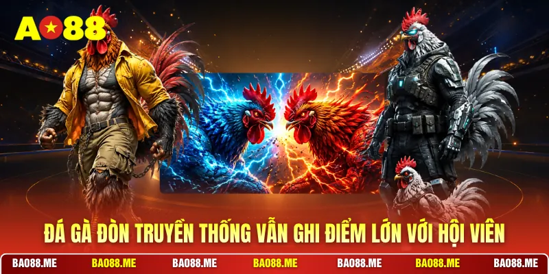 Đá gà đòn truyền thống vẫn ghi điểm lớn với hội viên