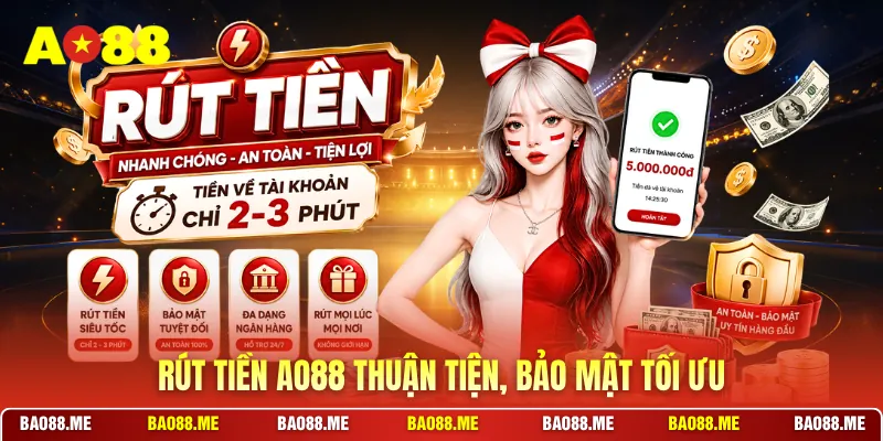 Rút tiền AO88 thuận tiện, bảo mật tối ưu